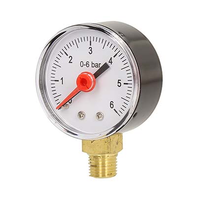 6 Bar Pressure Gauge with 1/4 Side Connection